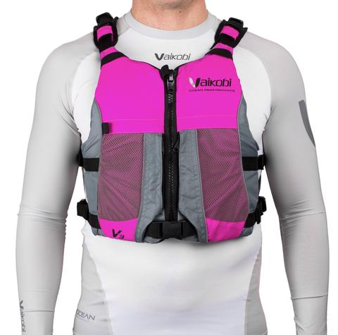Vaikobi Limited Edition Ocean Racing PFD - PINK/GREY - Elite Paddle Gear 
