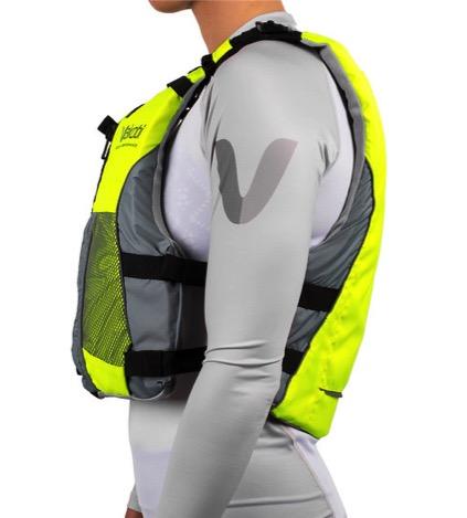 Vaikobi  V3 OCEAN RACING PFD- FLURO YELLOW - GREY - Elite Paddle Gear 