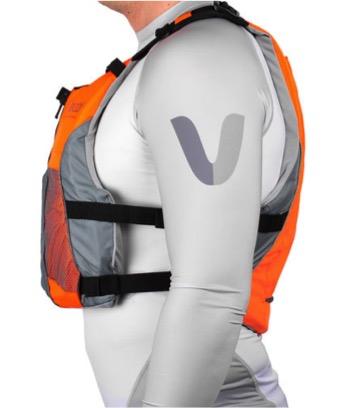 Vaikobi  V3 OCEAN RACING PFD- FLURO ORANGE- GREY - Elite Paddle Gear 
